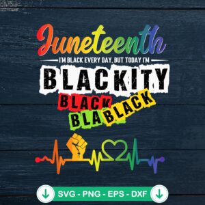 Juneteenth I'm Black Everyday SVG file for cricut and cutting machines