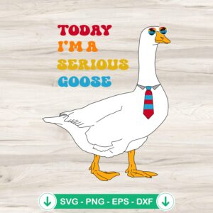 Serious Goose SVG file - Quirky animal humor Cricut cut file