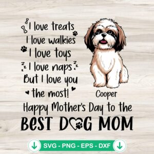 I Love Treats I Love Walkies SVG file for Cricut cutting