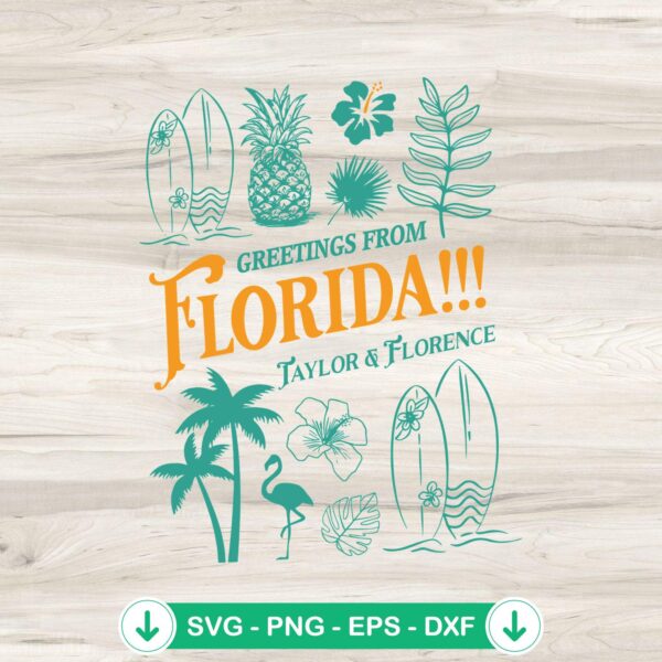 TTPD Greetings From Florida SVG file for Cricut and cutting machine