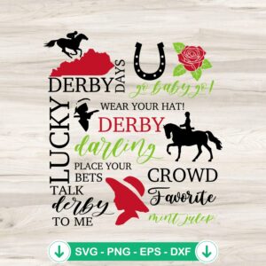Vintage 150th Horse Racing SVG file for Cricut cutting machine