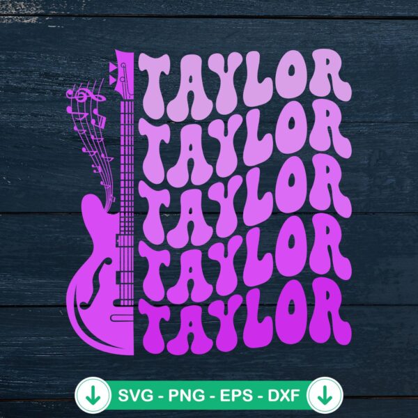 Girl Retro Taylor First Name SVG design for cricut svg cutting file