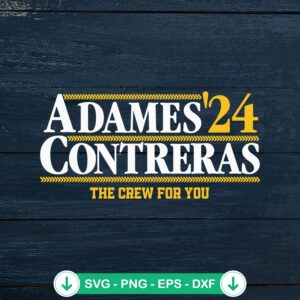 Adames Contreras 2024 SVG file for Milwaukee Brewers, cricut svg cut file