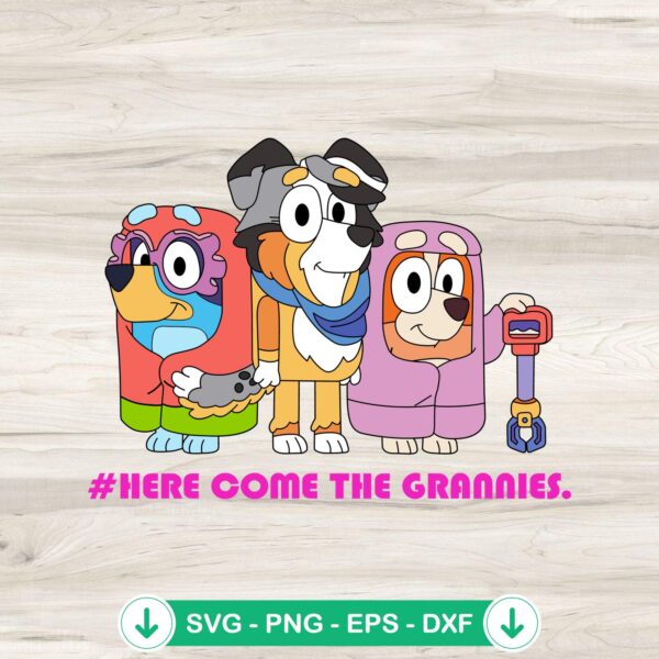 Here Come The Grannies SVG file for Cricut cutting projects