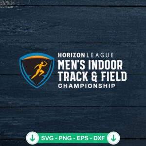 Horizon League Men's Indoor SVG file for Track and Field Championship
