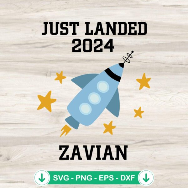 Just Landed 2024 Astronaut svg file for Cricut cutting file