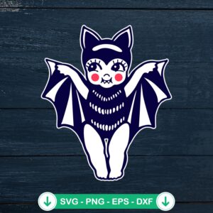 Bat Baby Kewpie Vampire Bat SVG file for Cricut cutting machines