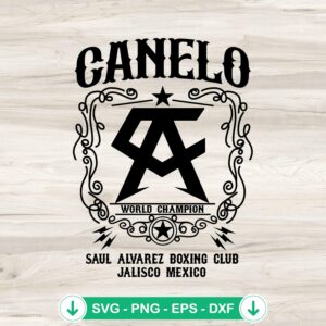 Canelo World Champion SVG file for Cricut cutting machine