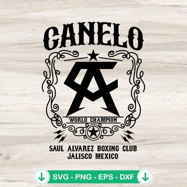 Canelo World Champion SVG file for Cricut cutting machine