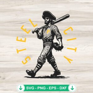 Steel City Baseball SVG file for Pittsburgh Pirates - cricut svg cutting file