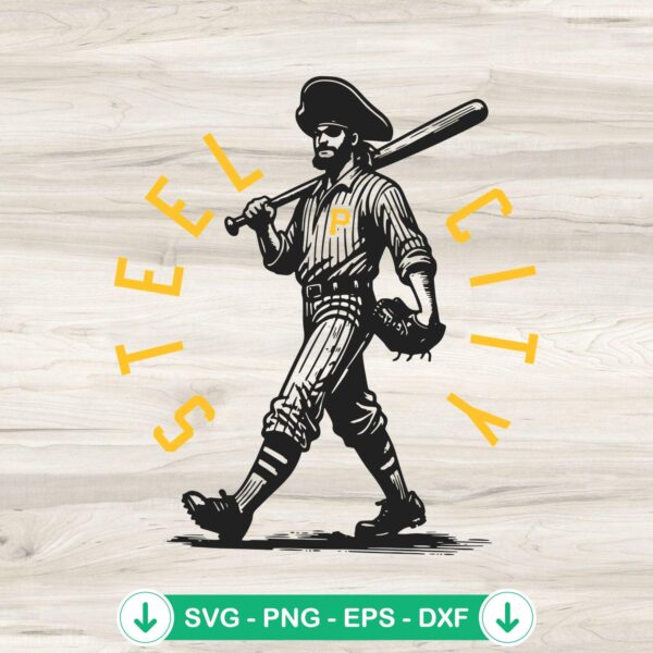 Steel City Baseball SVG file for Pittsburgh Pirates - cricut svg cutting file