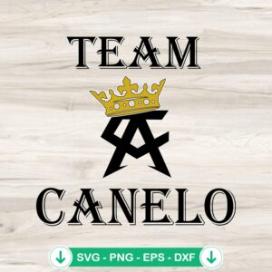 Team Canelo Crown Retro SVG file for Cricut cutting machine