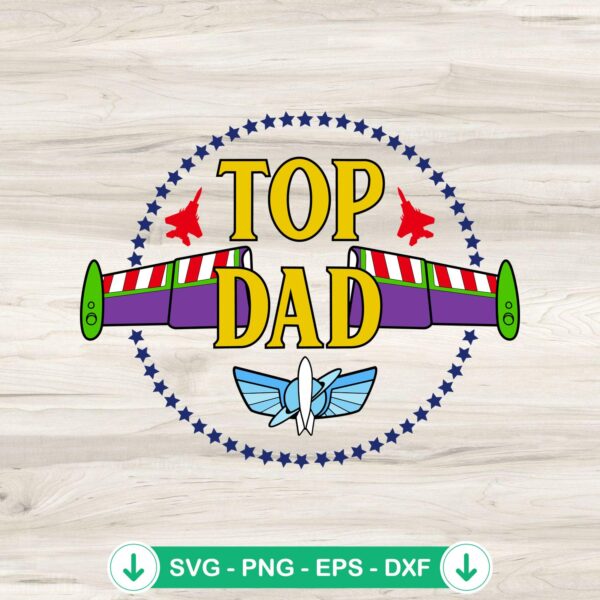 Top Dad Toy Story SVG file for Cricut cutting machine