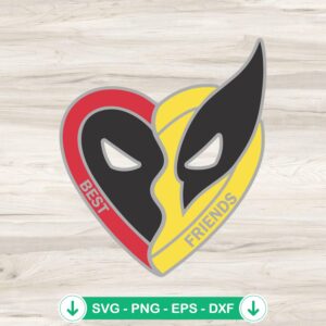 Deadpool x Wolverine best friends SVG file cutting file