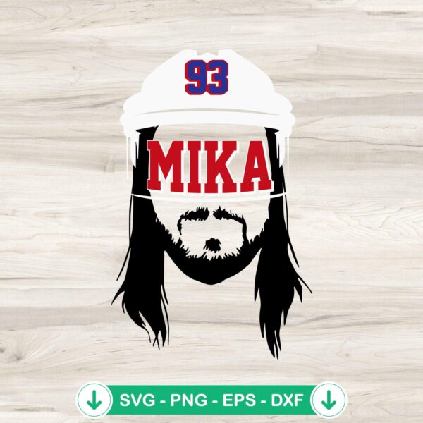 Mika Zibanejad blank face SVG file for Cricut cutting machine