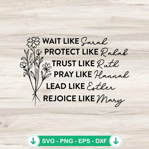 Women Of The Bible svg file for Cricut cutting machine