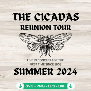 Cicada Reunion Tour SVG file - Cricut cutting file for summer 2024
