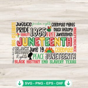 Juneteenth Celebrate Independence SVG file for Cricut cutting