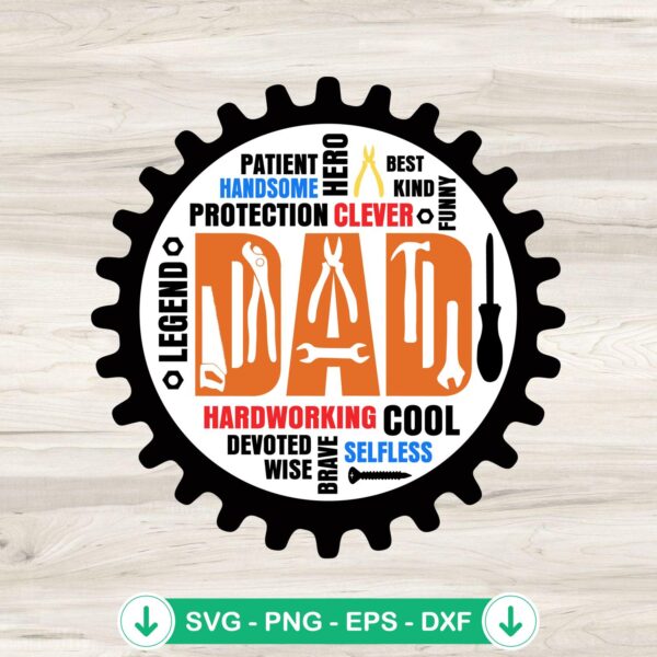 Mechanic Dad SVG file for Father's Day cutting machine
