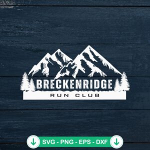 Breckenridge Run Club SVG file for crafting, cricut svg, cutting file