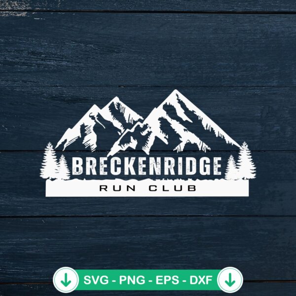 Breckenridge Run Club SVG file for crafting, cricut svg, cutting file