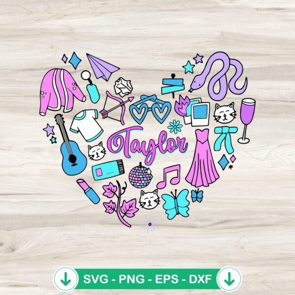 Taylor's Version Heart Symbol SVG file for Cricut cutting machines