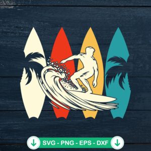 Vintage Surfer SVG file for Cricut cutting file