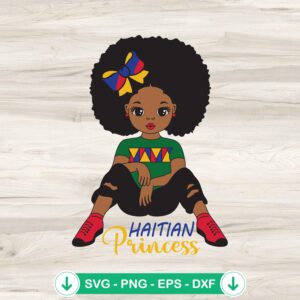 Haitian Princess Melanin Queen svg file for cricut and cutting
