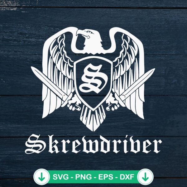 Skrewdriver Punk Rock Band Logo SVG file for cutting machine