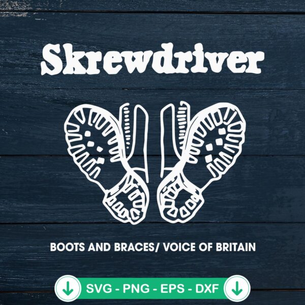 Skrewdriver Boots And Braces SVG file for cricut cutting machine