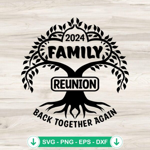 2024 Family Reunion Family Tree SVG file for Cricut cutting machine