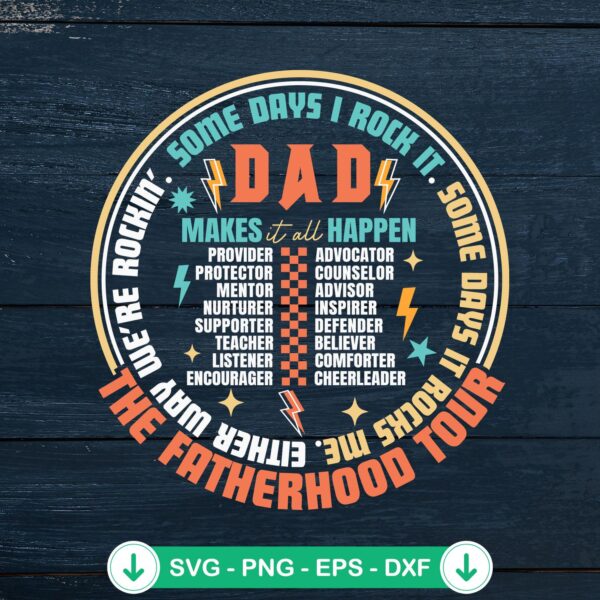 Dad Tour SVG file, cricut svg, cutting file for retro crafting