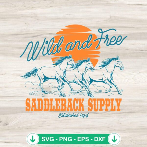 Saddleback Supply Established 1986 logo SVG file for Cricut