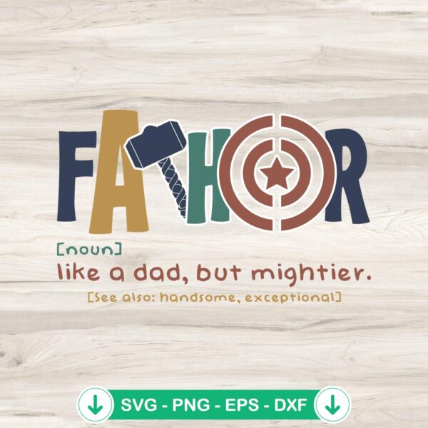 Fathor Noun SVG file for Father's Day, cricut svg cutting file