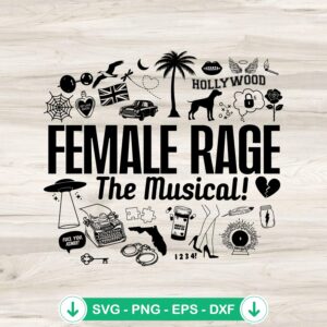 Taylor Female Rage SVG file for Cricut and cutting machine