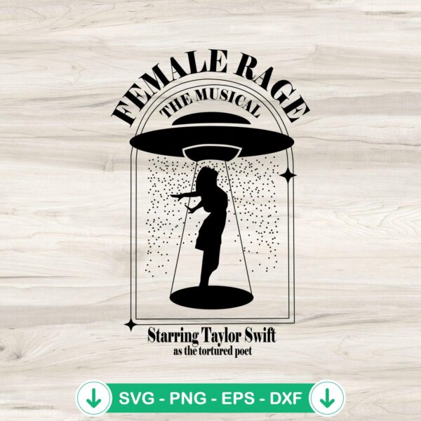 Trendy Female Rage The Musical SVG file for Cricut and cutting machine