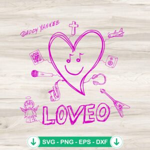 Daddy Yankee Loveo Cover svg file for cricut cutting files