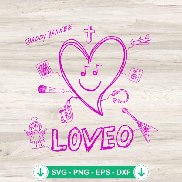 Daddy Yankee Loveo Cover svg file for cricut cutting files