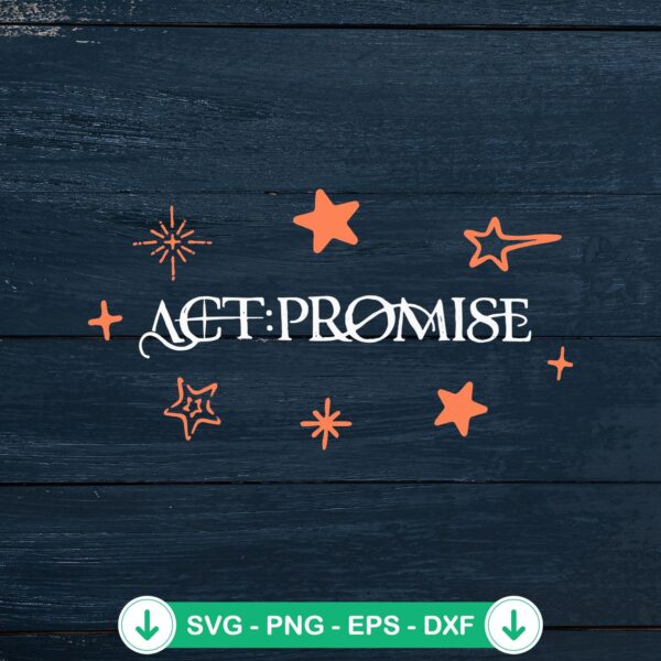 TXT World Tour Act Promise 2024 svg file for cricut