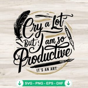 Retro I Cry A Lot SVG file for Cricut, cutting file