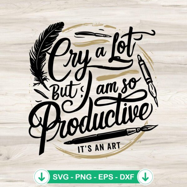 Retro I Cry A Lot SVG file for Cricut, cutting file