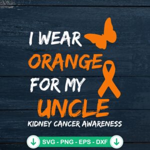 Butterfly I Wear Orange For My Uncle SVG file - cut files