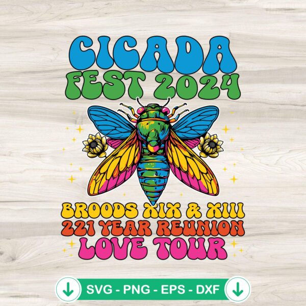 Entomology Cicada Fest 2024 SVG file for Cricut cutting machine