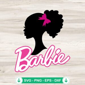 Black Barbie Afro SVG file for cutting machines and DIY crafts