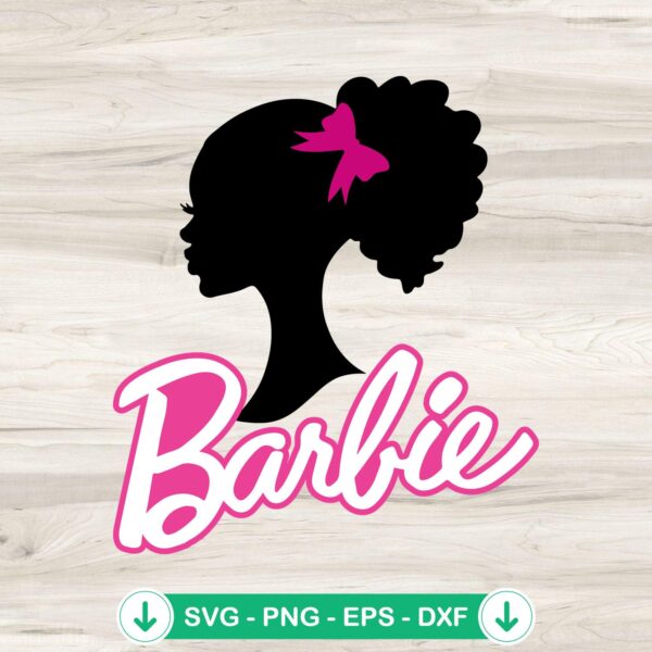 Black Barbie Afro SVG file for cutting machines and DIY crafts