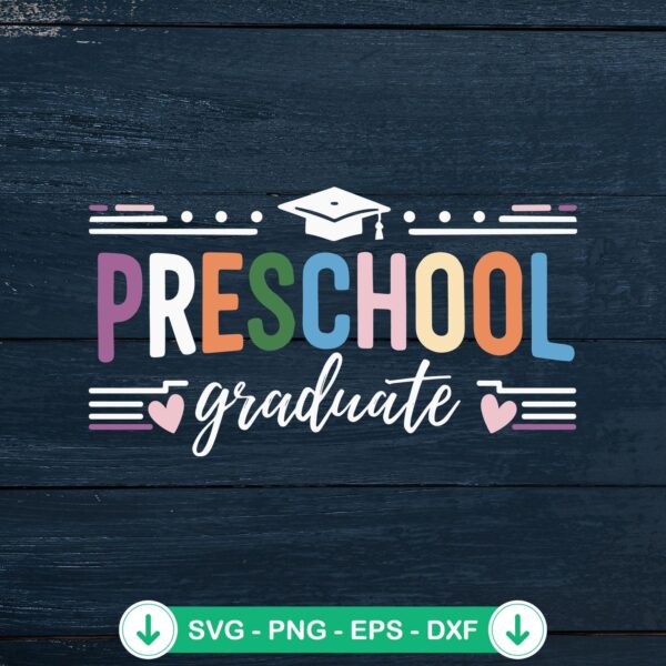 Preschool Graduate Teacher Kids SVG file for Cricut cutting machine