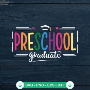 Preschool Graduate Mini Heart SVG file for Cricut cutting machine