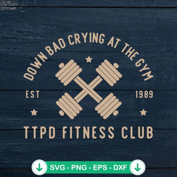 Taylor Swift TTPD Fitness Club SVG file for cutting machines