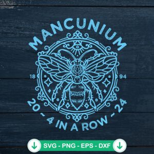Manchester City Mancunium 2024 SVG file for cricut cutting machine
