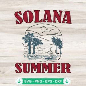 Solana Summer 2024 Vintage SVG file for Cricut cutting machine